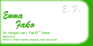 emma fako business card